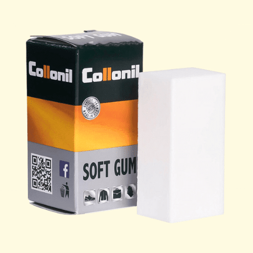 Der Soft Gum von Collonil ist ideal für eine schnelle Trockenreinigung von feinem Glattleder, Textil, Glanztextil und Mikrofaser. Entfernt erste Verschmutzungen und hinterlässt keine Rückstände. Jetzt bestellen!